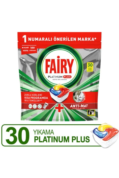 Fairy Platinum Plus لیمو قرص جامع ماشین ظرفشویی، 30 عددی