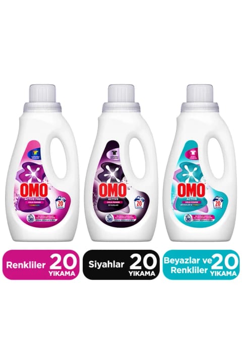 مایع شوینده Omo Active Fresh Cold Power رنگی 1000ml x1 مشکی x1 سفید...