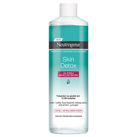 Neutrogena Skin Detox سهگانه Micellar پاککننده صورت 400 میلیلیتر