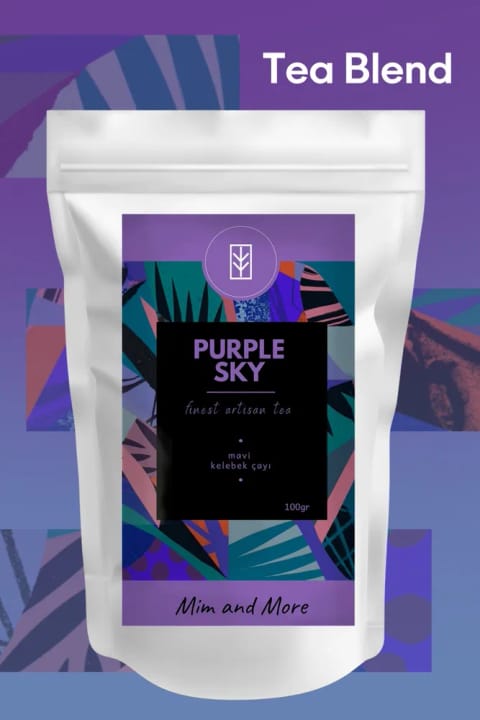 Mim and More Purple Sky Tea - پروانه بنفش چای، 100 گرم