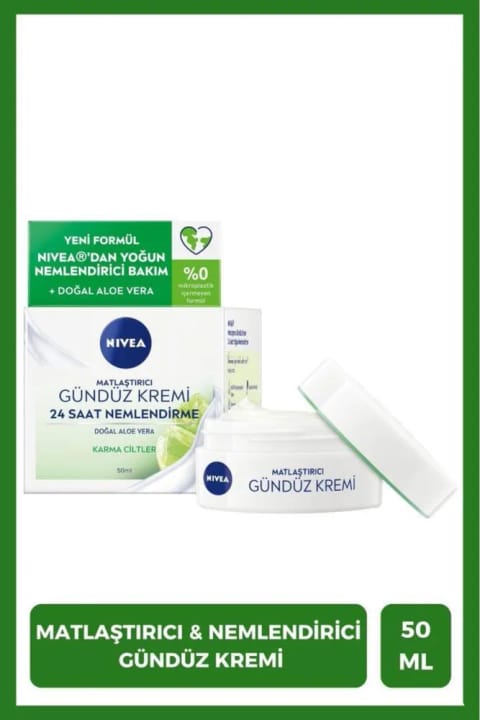 NIVEA کرم مراقبت روزانه صورت ماتکننده ۵۰ میلیلیتر، آبرسانی شدید ۲۴ ساعته، ...