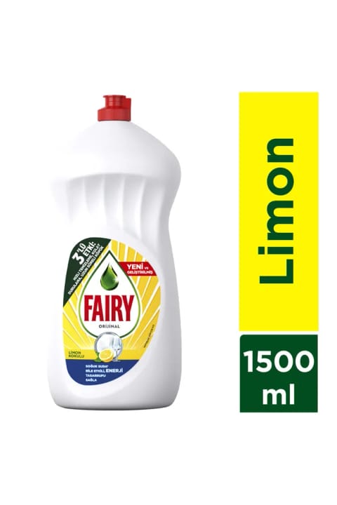 Fairy اصل مایع ظرفشویی ۱۵۰۰ میلیلیتر عطر لیمو