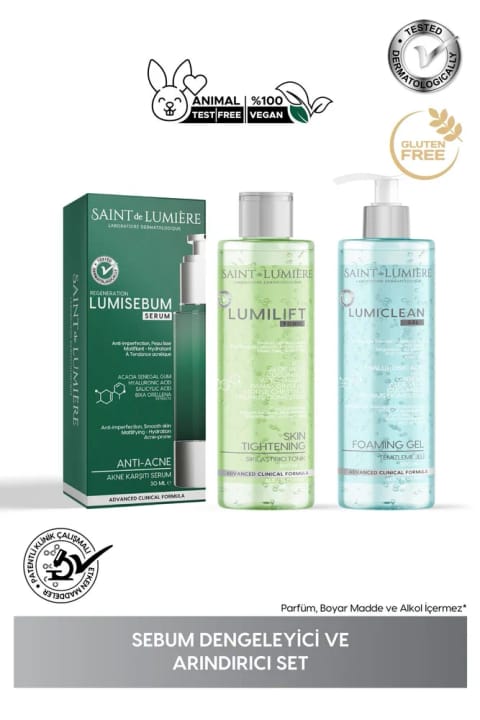 SAINT DE LUMIERE LUMISERİES ست متعادلکننده سبوم و پاککننده