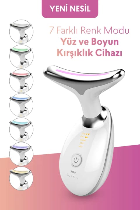 wimi دستگاه زیبایی EMS ۳ حالته رفع چین و چروک صورت و گردن (غبغب، ساق...)