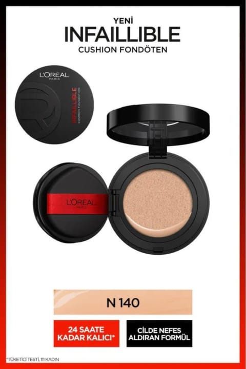 L'Oreal Paris Infaillible Freshwear Cushion کرم پودر - N 140