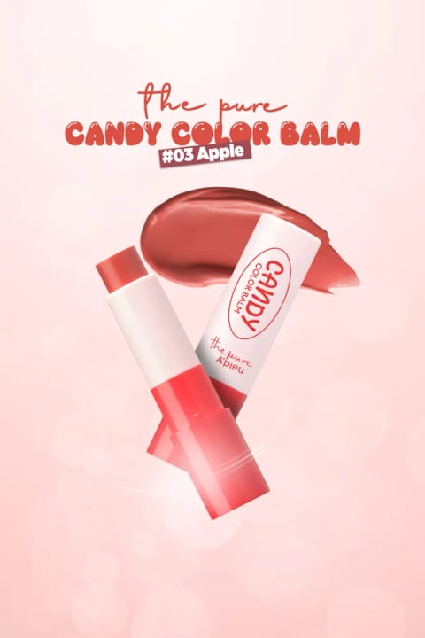 میسه بالم لب رنگارنگ مرطوبکننده با براقیت شفاف A'Pieu The Pure Candy Color Balm — 03 Apple