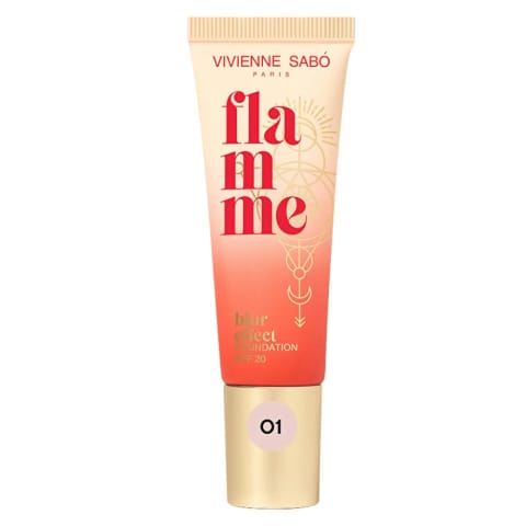 ویوین سابو فونداسیون فلَم Blur Effect SPF 20 رنگ 01 Ivory - پوشش متوسط و پایانی ساتن درخشان