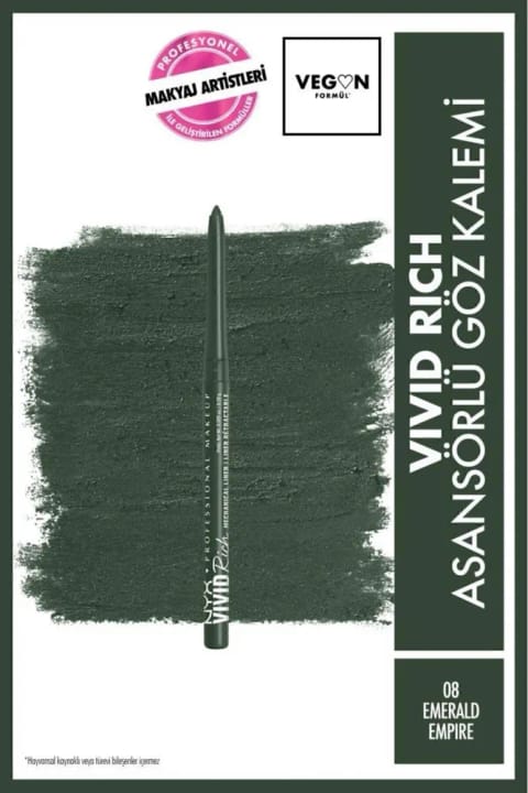 مداد چشم NYX Professional Makeup Vivid Rich چرخشی - 08 Emerald Empire