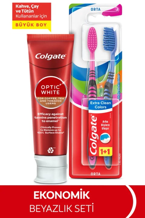 Colgate خمیردندان Optic White برای مصرفکنندگان چای و قهوه ۱۲۵ میلیلیتر