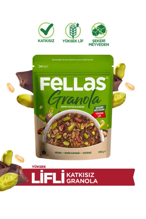 Fellas Granola - پسته و کاکائو (200 گرم)