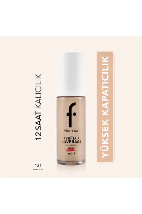 فوندتن Flormar کاور کامل با SPF15 - شماره 131 Warm Nude