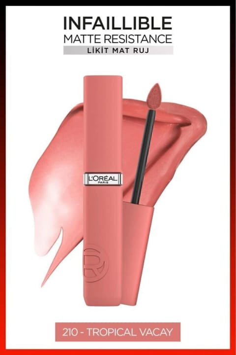 رژ لب مایع مات L'Oreal Paris Infaillible Matte Resistance - 210 Tropical Vacay