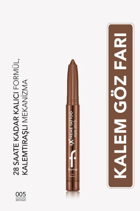 Flormar Extreme Tattoo ژل خط چشم و سایه مات/براق با تراش و مکانیزم چرخشی