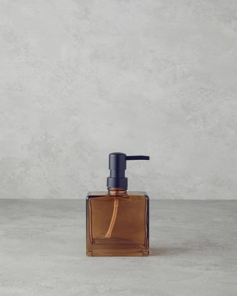 ظرف مایع صابون حمام شیشه‌ای Myla ۱۵ سانتی‌متری Amber