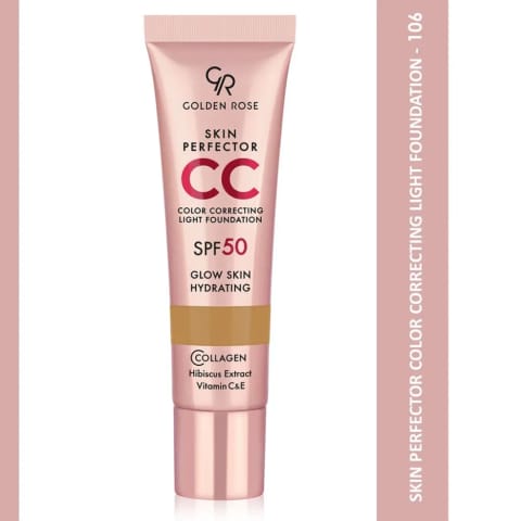 Golden Rose Skin Perfect CC SPF50 فونداسیون 106 Toffee
