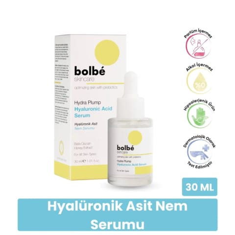 سرم صورت Bolbe با Hyaluronic Acid و Peptide، مرطوبکننده و ضد چینوچروک 30