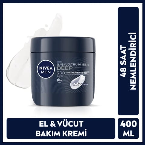 Nivea Men ارکیک دیپ کرم مراقبت از دست و بدن 400 میلی‌لیتر