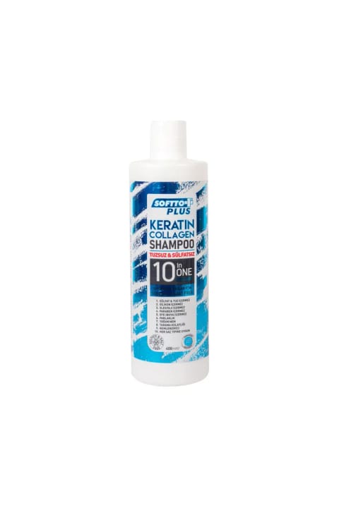 Softto Plus Keratin Collagen بدون نمک شامپو 400 میلی‌لیتر