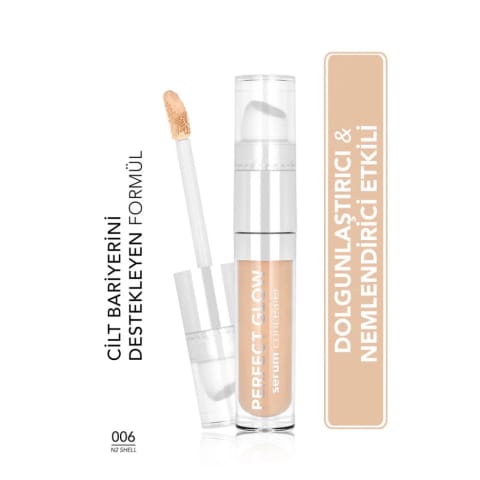 Flormar Perfect Glow مرطوب و درخشان کانسیلر سرم 006 N2 Shell