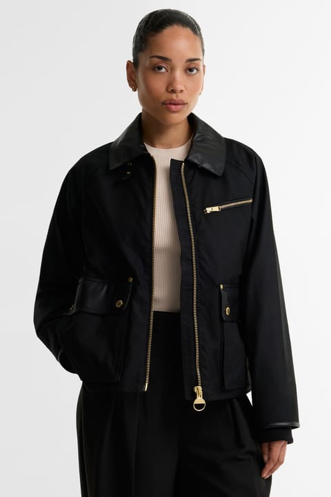 کاپشن واکسدار Barbour B.Intl Donnington BK71 مشکی Northumberland Check