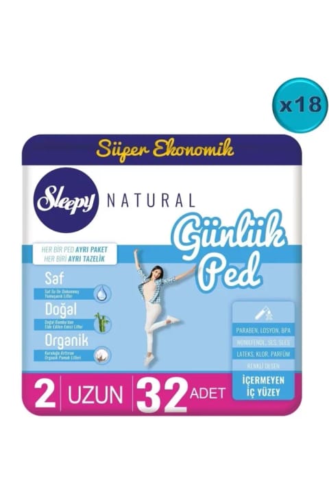 Sleepy Natural روزانه پد بلند ۵۷۶ عددی فوق اقتصادی
