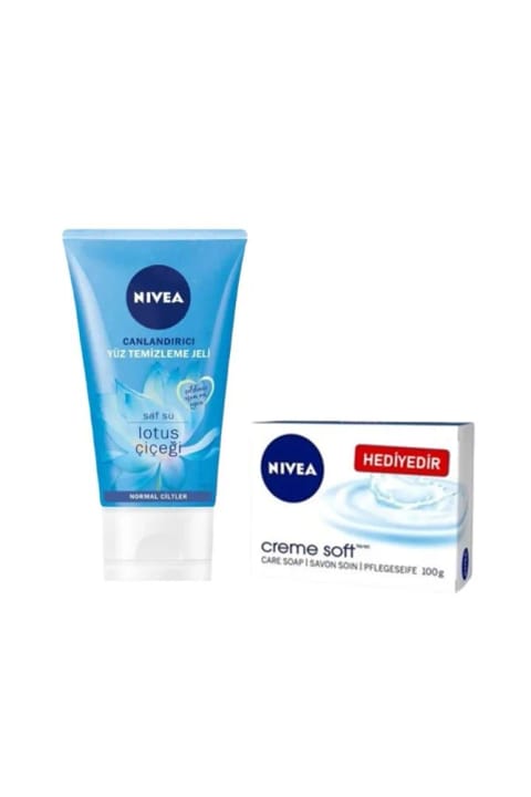 NIVEA ژل پاک‌کننده شاداب‌کننده صورت ۱۵۰ میلی‌لیتر گل لوتوس Creme Soft Care