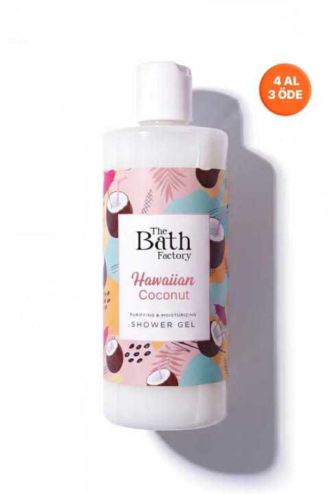 THE BATH FACTORY ژل دوش مرطوب‌کننده و مغذی نارگیل هاوایی 400 میلی‌لیتر