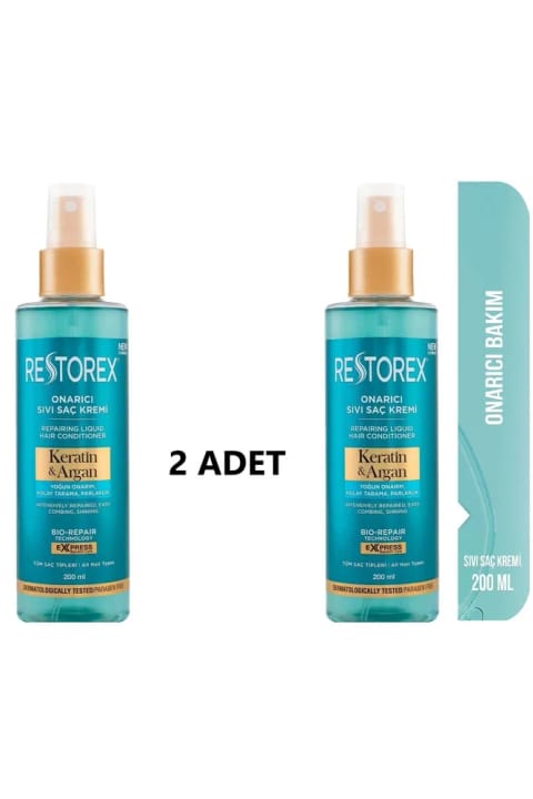 Restorex Keratin & Argan ترمیمکننده مایع مراقبت از مو ۲×۲۰۰ میلیلیتر