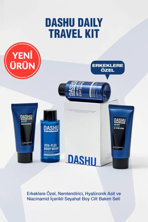 DASHU مخصوص آقایان، ست مراقبت از پوست سایز مسافرتی مرطوبکننده Daily Travel K...
