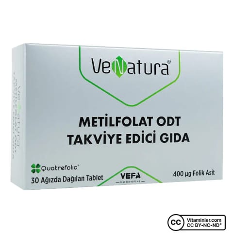 وناتورا متیل‌فولات ODT 400 میکروگرم 30 قرص