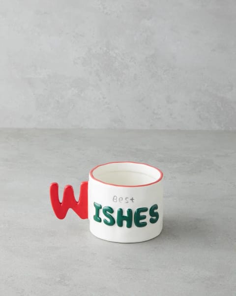 ماگ Stoneware Best Wishes ۴۰۰ میلی‌لیتر قرمز - سبز