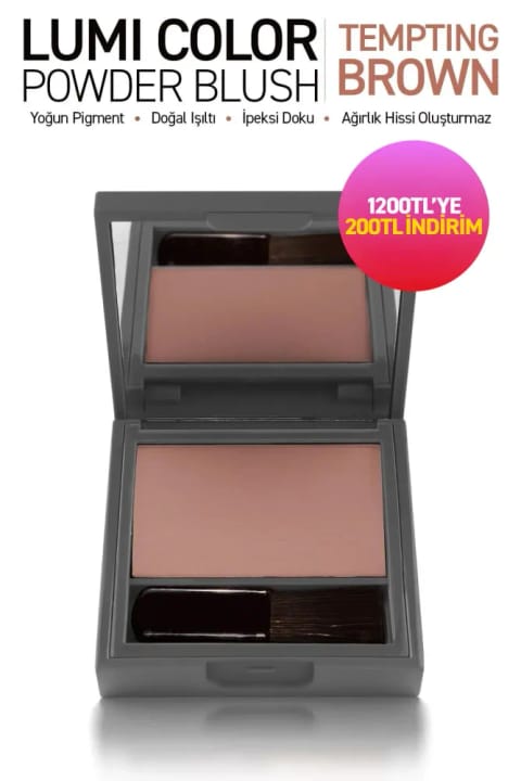 Alix Avien پودر رژ گونه با بافت ابریشمی فوقالعاده نرم و رنگدانه متراکم - Lumi Color — 154 Tempting Brown