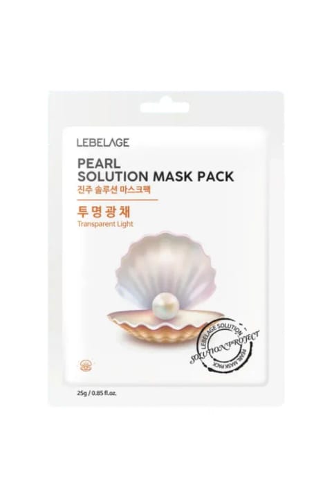 LEBELAGE ماسک ورقهای روشنکننده و مرطوبکننده با عصاره مروارید Pearl Solution Mask
