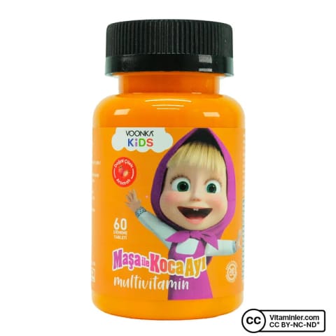 Voonka Kids مولتی‌ویتامین ماشا و خرس ۶۰ قرص جویدنی