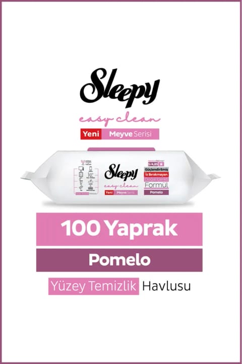 Sleepy دستمال تمیزکننده سطوح سری میوه پوملو ۱۰۰ برگی
