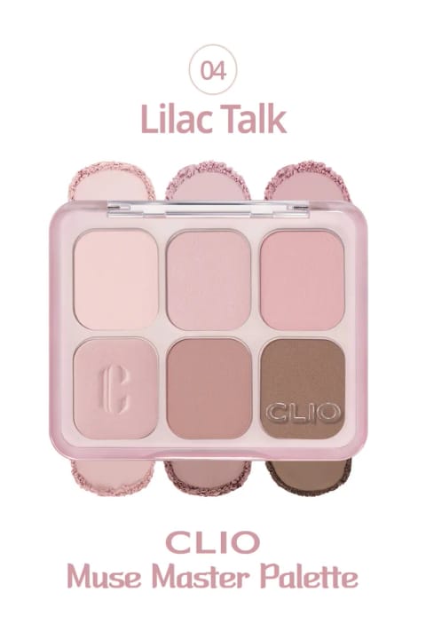 پالت سایه چشم ۶ رنگي Muse Master Palette CLIO بافت نرم و اثر محوکننده (04 Li...)