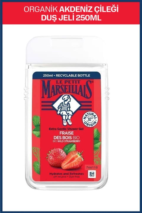 Le Petit Marseillais دوش ژل توت فرنگی مدیترانه 250 میلیلیتر
