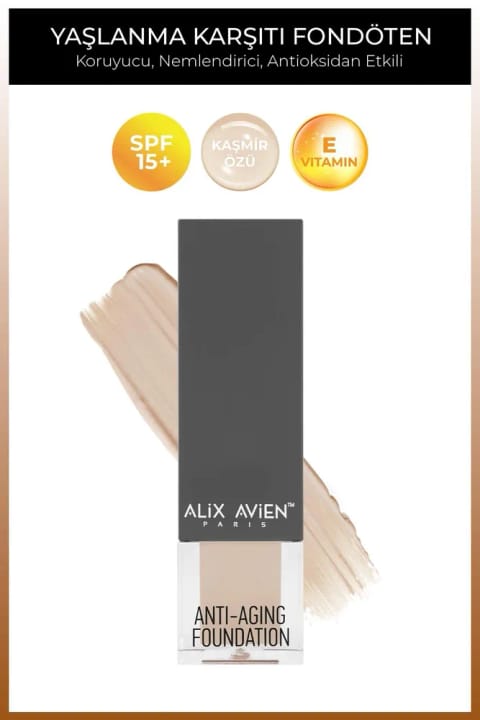 Alix Avien ضد پیری مرطوب‌کننده با ویتامین SPF15+ فونداسیون - آنتی... — 507 Natural Buf