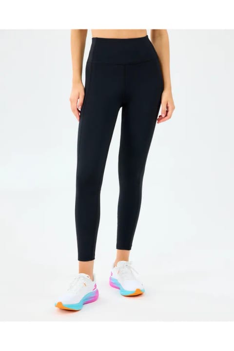 SKECHERS زنانه شلوار لگینگ مشکی با جزئیات دوخت بارتک S2520007-3817