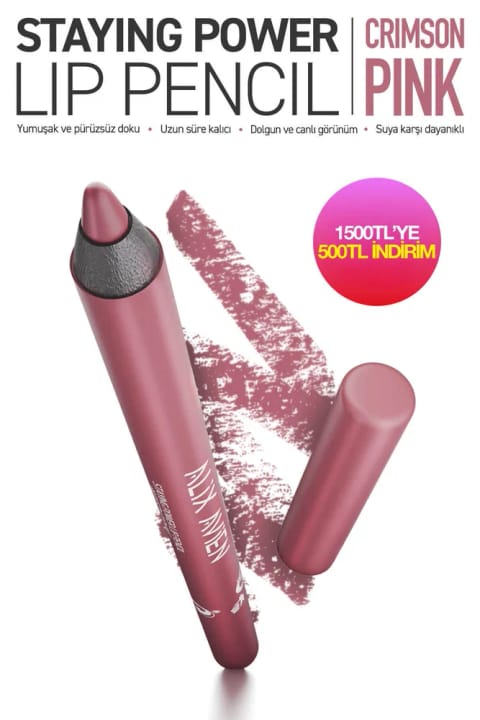 مداد لب نرم و ماندگار Alix Avien - Staying Power — 67 Crimson Pink