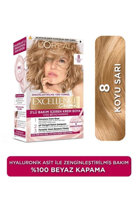 L'Oreal Paris Excellence Creme 8 بلوند تیره