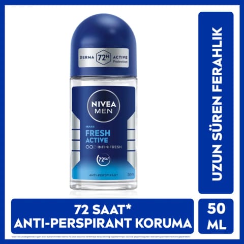 NIVEA Men Fresh Active دئودورانت رول‌آپ مردانه ۵۰ میلی‌لیتر
