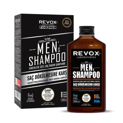 شامپو مولتی‌مینرال کمپلکس Revox Men مخصوص آقایان حاوی Magnesium، Zinc و Bakır ۳۶۰ میلی‌لیتر