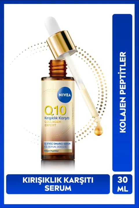 NIVEA سرم ترمیمکننده ضد افتادگی و چینوچروک Q10 Collagen Expert حاوی Collagen و Peptide