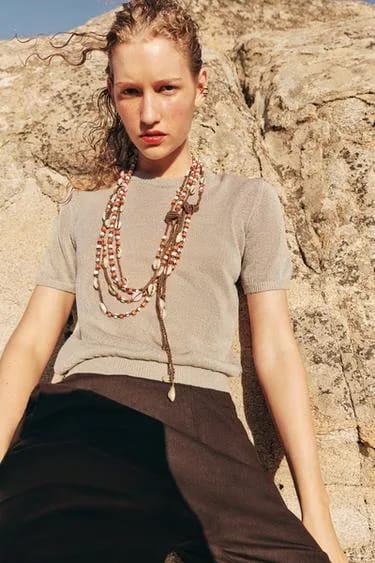 SHELL AND BEAD CORD BELT کمربند طنابی با صدف و مهره