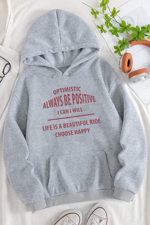 سویشرت یونیسکس uyguntarz مدل Always Be Positive چاپی