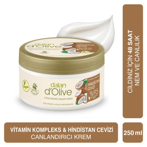 Dalan D'Olive ویتامین کمپلکس کرم نرم‌کننده نارگیل ۲۵۰ میلی‌لیتر