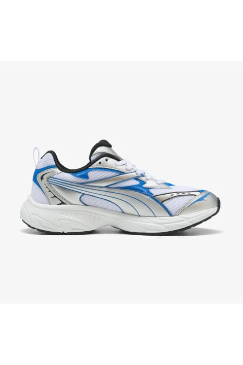 کفش ورزشی Puma Morphic یونیسکس سفید با جزئیات آبی