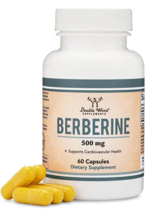 مکمل بربرین Double Wood Supplements 500mg با خلوص 97% HCl، 60 کپسول