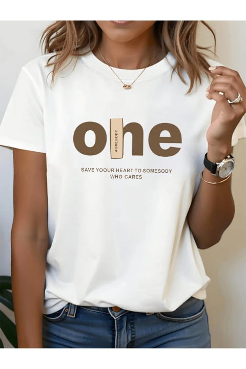 تی‌شرت طراحی چاپی Unisex One برند uyguntarz